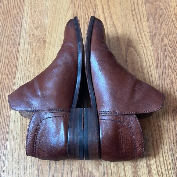 Frye Elyssa Shootie Boot Size 7 Cognac Leather Booties - Picture 10 of 11